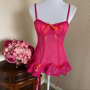Necessary Objects Gartered Bustier Teddy